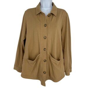 J. Jill Button Front Jacket Pockets Womens Casual Fit Long Sleeve Size M‎